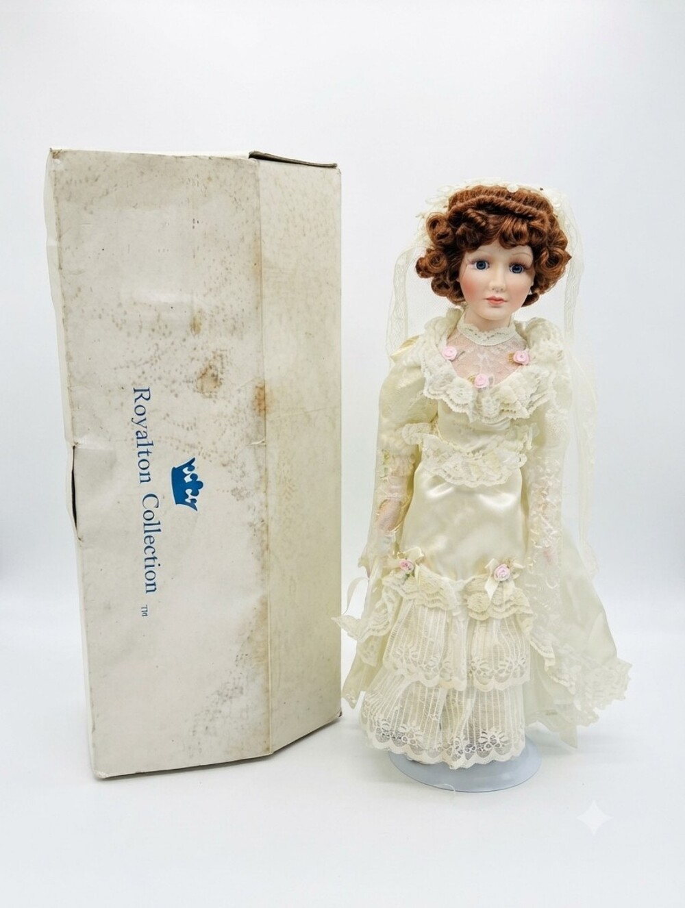 Vintage Royalton Collection Porcelain Bride Doll with Original Box – 16-17"